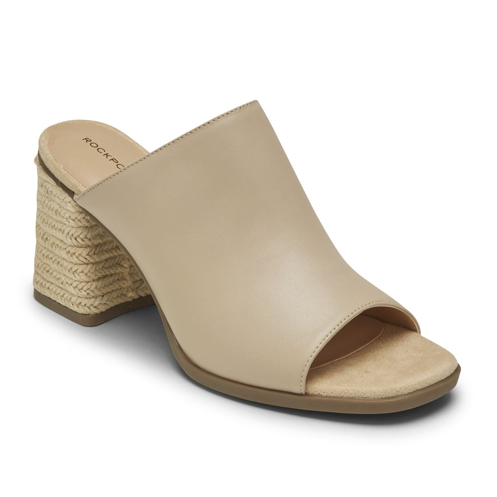 Rockport Badesandaler Dame Beige - Total Motion Amara - IHLS43198